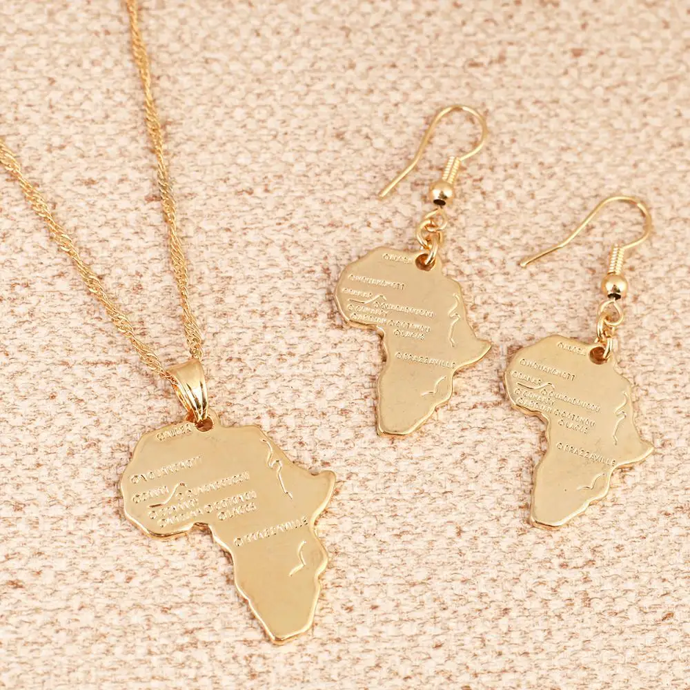 Африканские ювелирные изделия с дизайном карта наборы ювелирных изделий