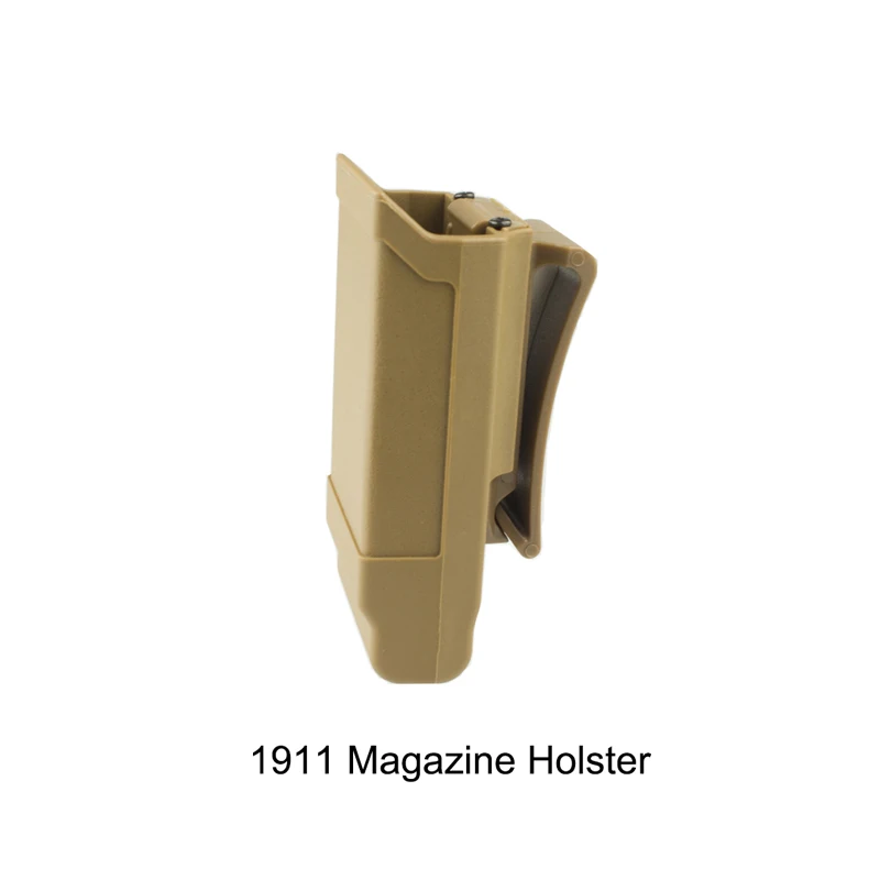Tan 1911 Holster Тактический Магнитный чехол CQC Singe Stack журнал кобура маг держатель для Glock 1911 калибра пистолет аксессуары - Цвет: Tan 1911 Holster