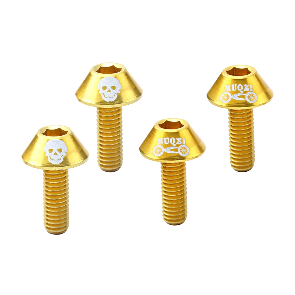 Pack of 4 Aluminum Alloy 15mm M6 Screws for MTB Mountain Bike Bicycle Cycling Bottle Cage Holder Handlebar Colorful | Спорт и
