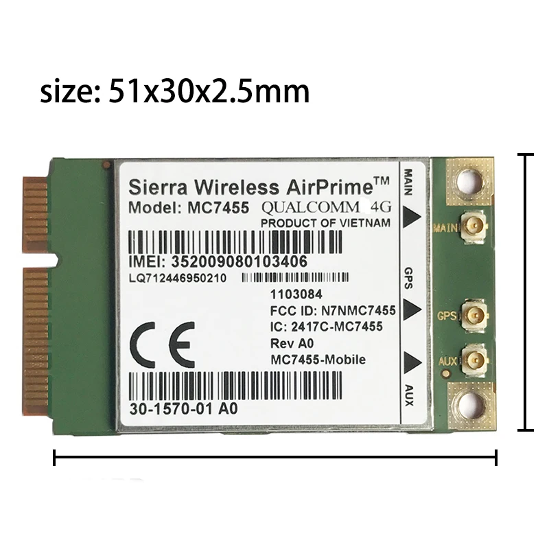 MC7455 LTE 4G карта Mini PCI-E FDD-LTE TDD-LTE модуль Cat6 для ноутбука | Компьютеры и офис