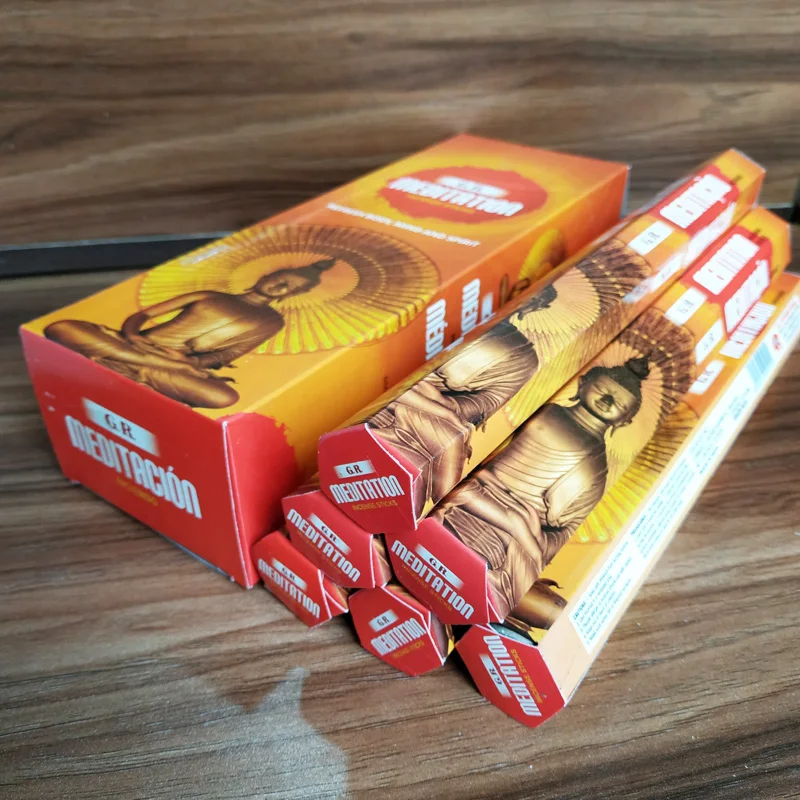 1 маленькая коробка индийская палочка для медитации благовония сжигание в