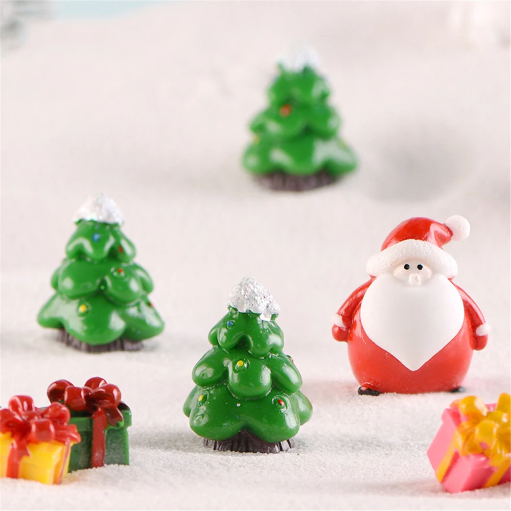 

Miniature Claus Garden Model Tree DIY Santa Figurines Christmas Decoration Mini