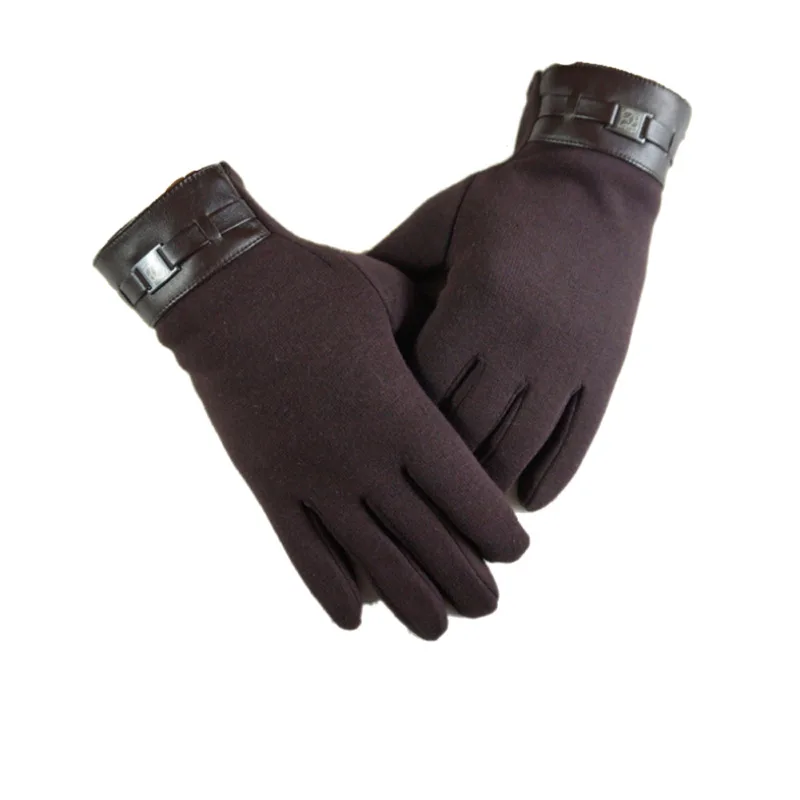

2019 Men Winter Warm Kint Full Finger Fleece Lined Touch Screen Thermal Gloves