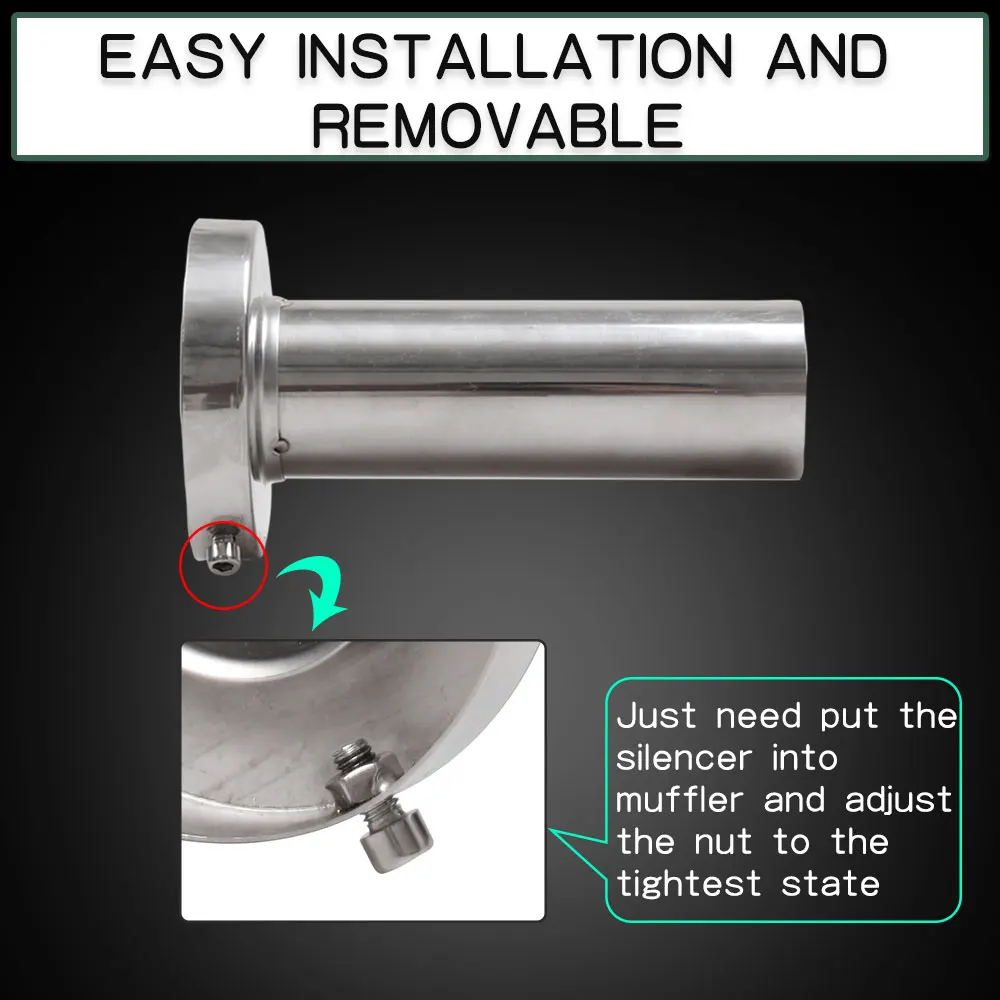 Глушитель выхлопной трубы глушитель из нержавеющей стали круглый наконечник 85