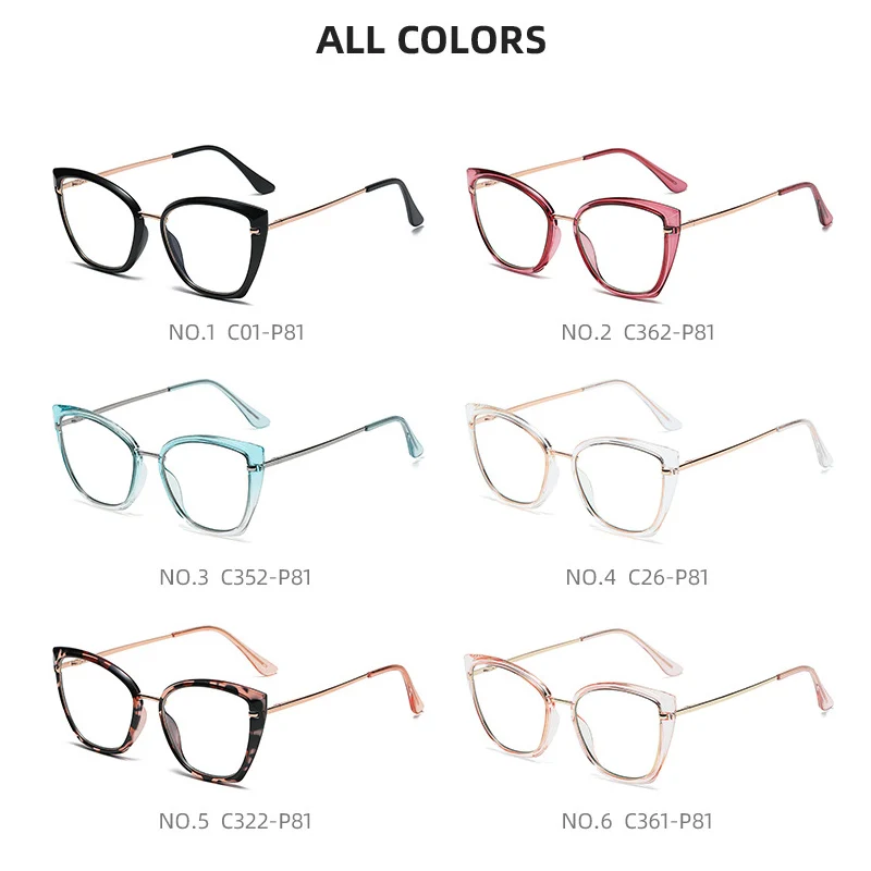 

Mx Blue Light Blocking Glasses Women Anti Blue Rays Glasses Computer Protection Fashion Cat's Eye Gaming Optical Eyewear W605