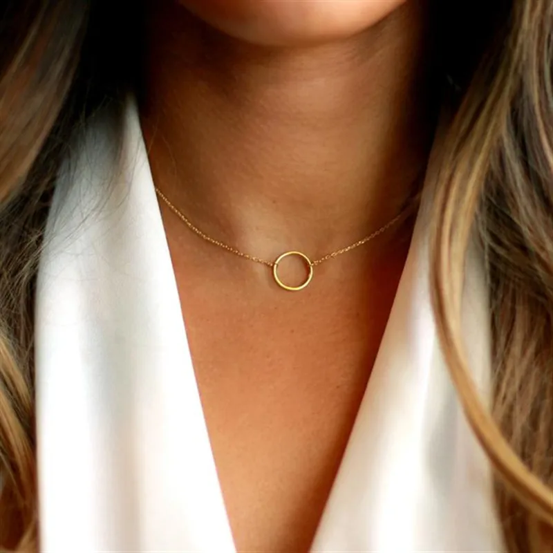 Изящное ожерелье в форме сердца чокер ювелирные изделия маленького золотое