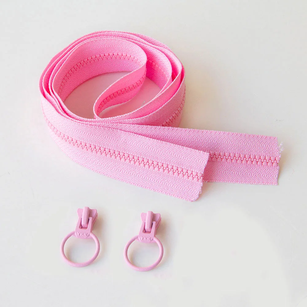 B 1 meter YKK 3# Resin Zipper Coil Zippers For Sewing Long Zipper DIY Bag zipppers Patchwork Accessories Ring - Цвет: B
