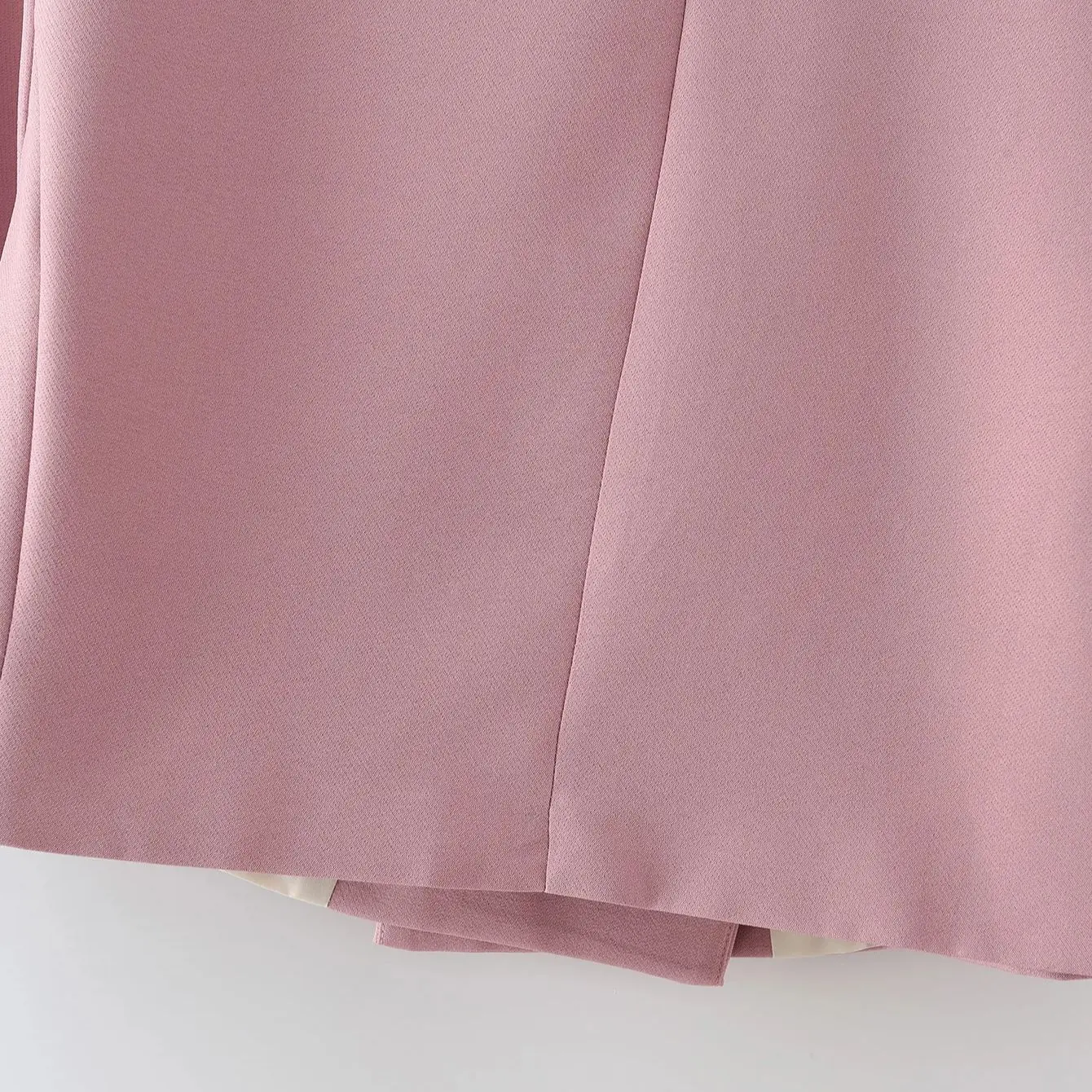 

XNWMNZ Women Fashion short Double Breasted pink blazer vintage short sleeve slim woman blazers casual Jackets Summer New Tops