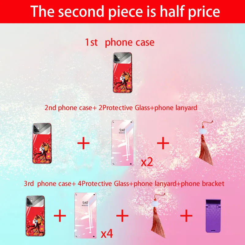 

NEW For iPhone11case Luxury Cute Oval The Maple Leaf Glass Phone Case 12 Pro Max XSmax XR X Mirror Silicone Cover