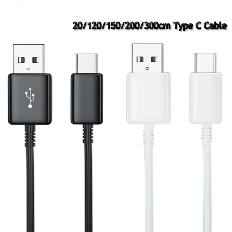 

Original 20cm/150cm/300cm USB 3.1 TYPE-C Fast Charging Data Cable For Samsung Galaxy A31 A41 A51 A71 5G S20 S10 S9 S8 Plus Note8