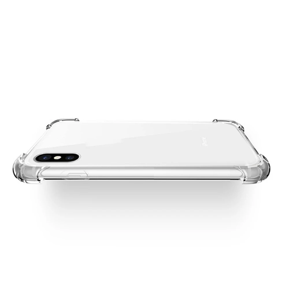 Противоударный прозрачный чехол из ТПУ для iPhone X XS XR Max 8 7 6 6S Plus прозрачная