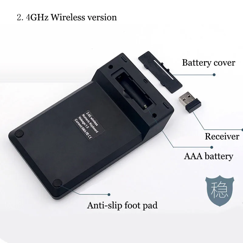 Офисная Клавиатура для одной руки легкая шоколадная беспроводная цифровая