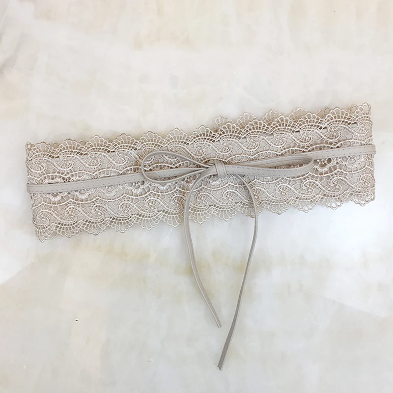 Новинка женский кружевной корсет с бантом широкие ремни для женщин черный белый