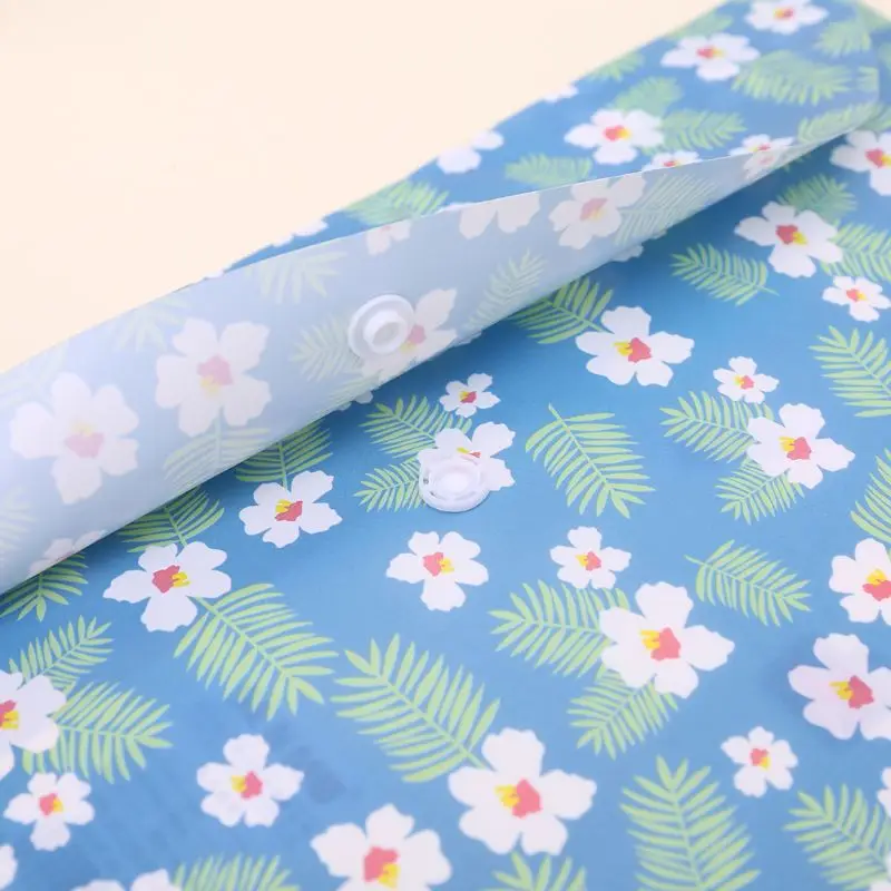 

Durable Folder Snap Floral File Bag Paper A4 School Stationery Office Supplies