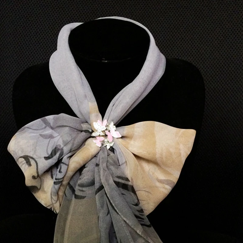 Корейская мода дикая бабочка трициклический шарф Пряжка Брошь 2020 Женский