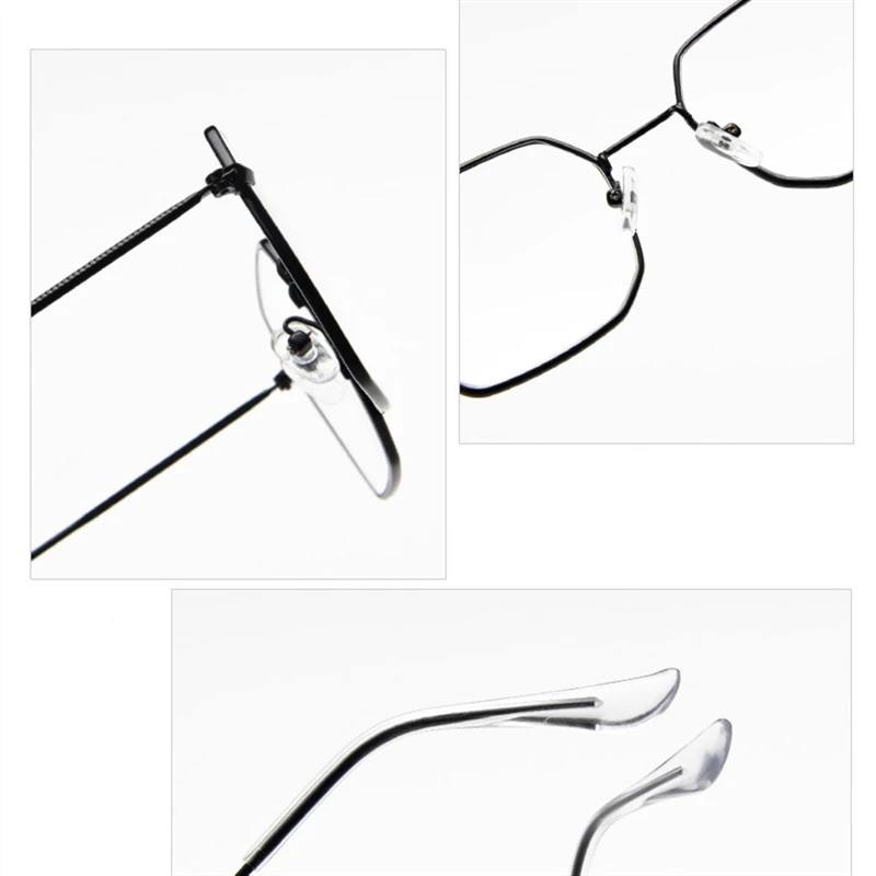 Новые Ретро полигон металлические обычные очки для женщин и мужчин прозрачные