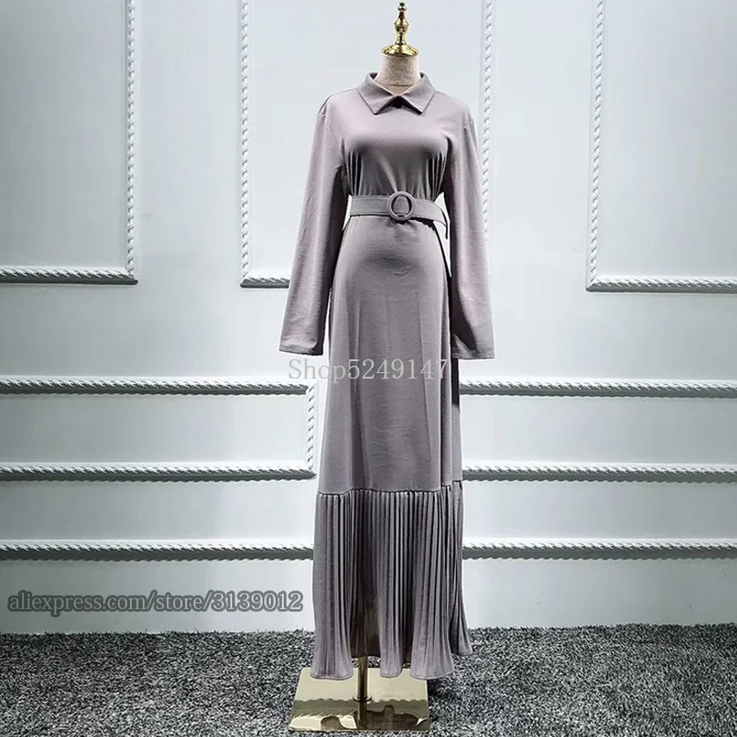 Плиссированное турецкое мусульманское платье Abaya в Дубае женские вечерние