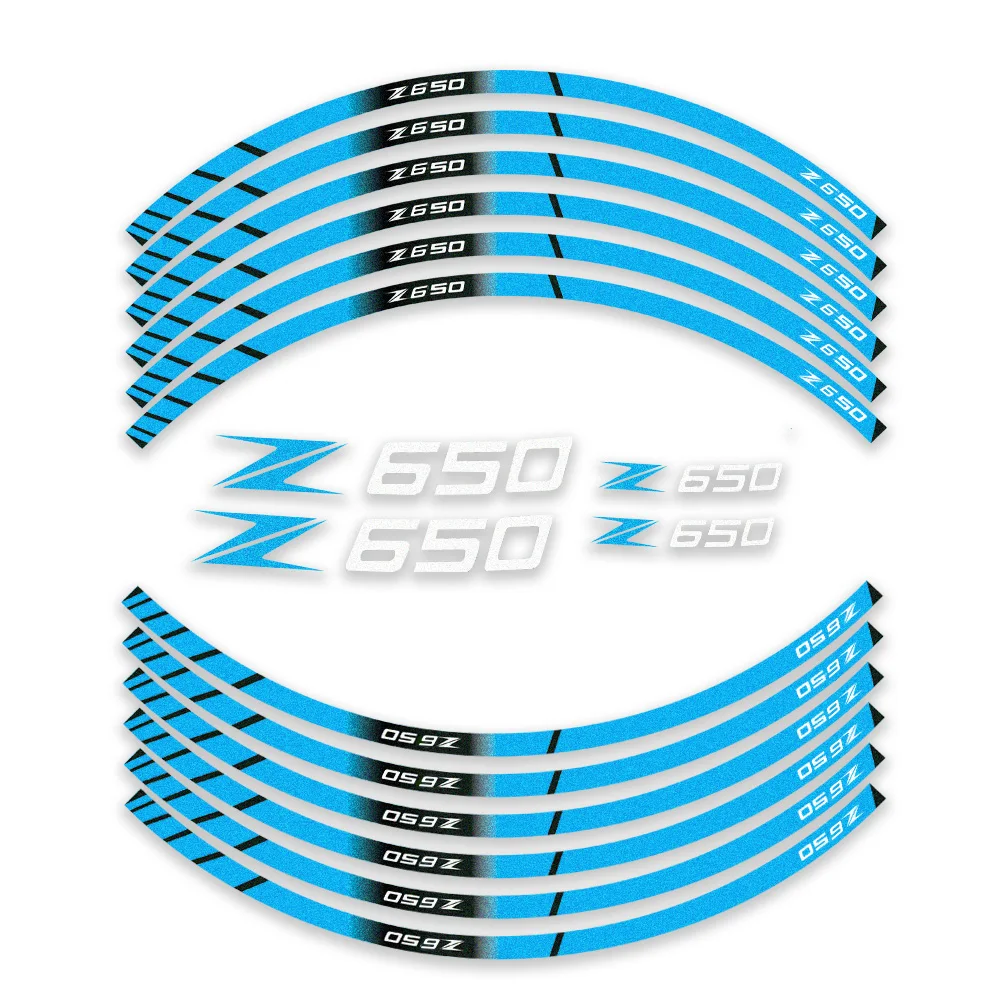 

For Kawasaki Z650 Z 650 Motorcycle Rim Sticker Stripe Decal Front And Rear Decorative Protection Full Set