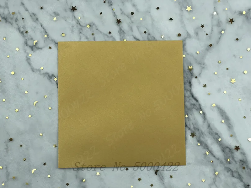 Pearl Gold 50 шт. конверты квадратные 160X160 мм Свадебный конверт подарочная карта красочный конверт набор использовать для загрузки поздравительных пригласительных открыток - Цвет: Pearl Gold