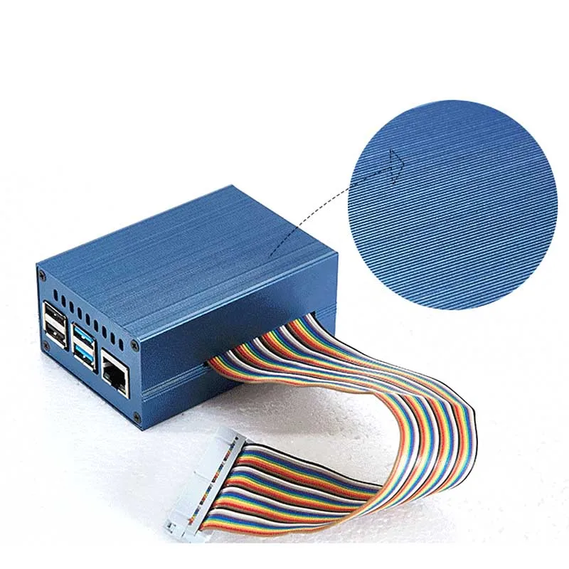 Корпус из алюминиевого сплава с охлаждающей колонкой и вентилятором для Raspberry Pi 4