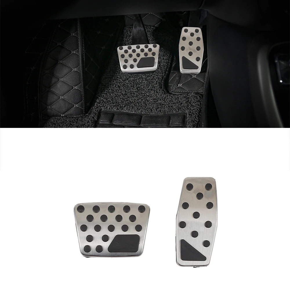 

Педальный комплект педали тормоза педали акселератора для Jeep Compass 2017 2018 2019 2020 2021 аксессуары для интерьера Серебристая нержавеющая сталь