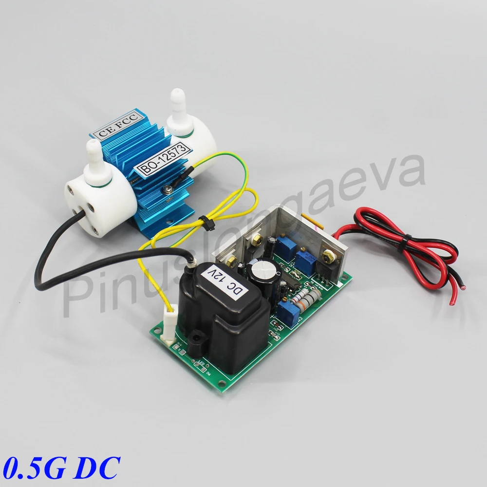 0.5G DC Pinuslongaeva 500 мг/ч 0,5 грамм Регулируемая кварцевая трубка типа озона генератора комплект озона для очистки воды дезинфекции полости рта DC12V - Цвет: 0.5G DC