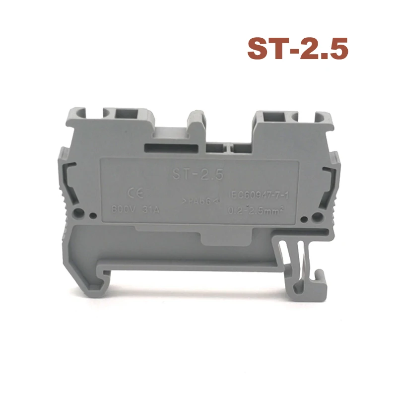 5 шт. Пружинные клеммные колодки ST-4 Morsettiera Din Rail безвинтовое Тип Терминалы Блок