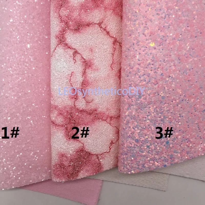 Mini Roll 30x134CM PINK Glitter Fabirc Chunky Leather For Making Bows LEOsyntheticoDIY SK274 | Дом и сад