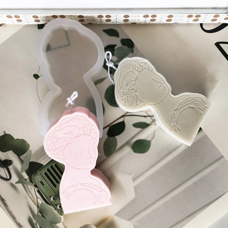 

2021 New 3D Portrait Epoxy Resin Mold Aromatherapy Candle Silicone Mould DIY Crafts Plaster Casting Tool 2020 trend