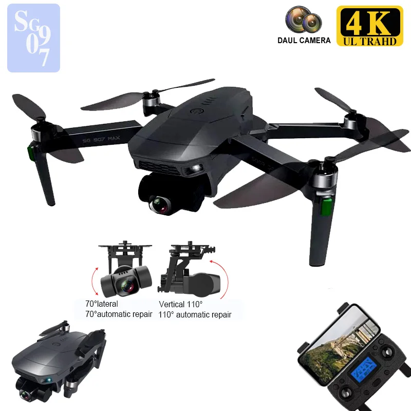 

Новый SG907 MAX/ SG907 Pro Drone 4K HD 3-осевому гидростабилизатору Камера 5G Wi-Fi FPV Дрон игрушки Rc Quadcopter Rc вертолета Камера Drone,квадракоптер с камерой4k,копт...
