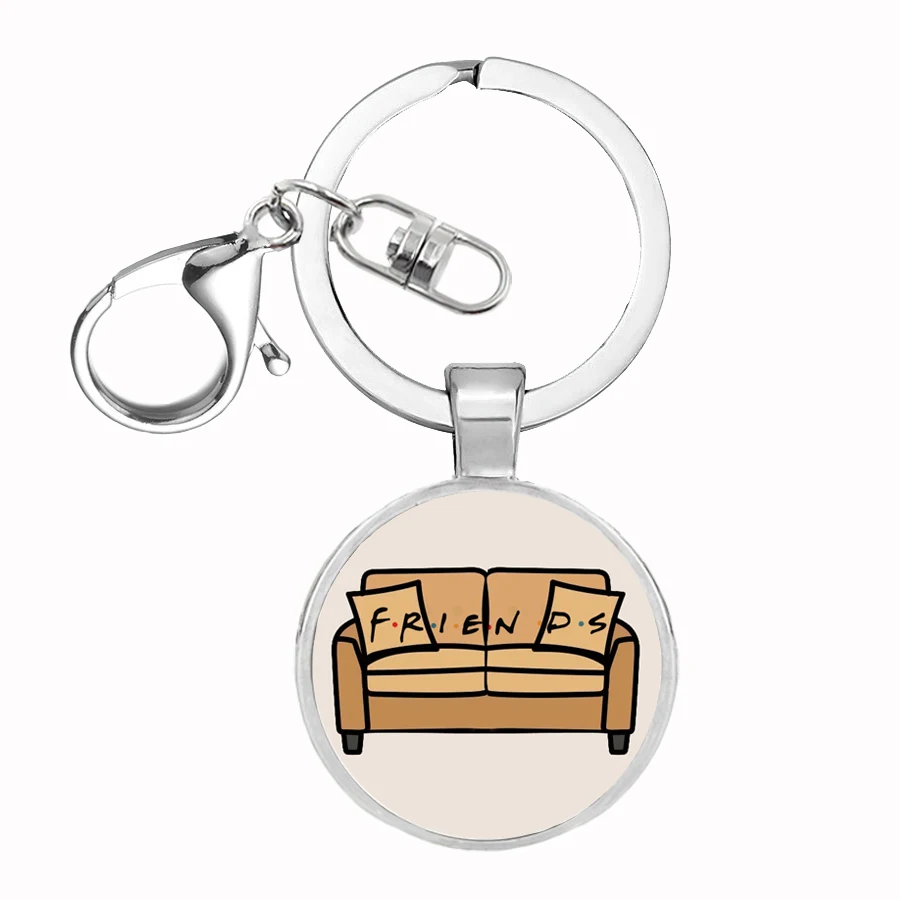 С героями телесериала друзья брелок Central perk Кофе время для ключей автомобиля