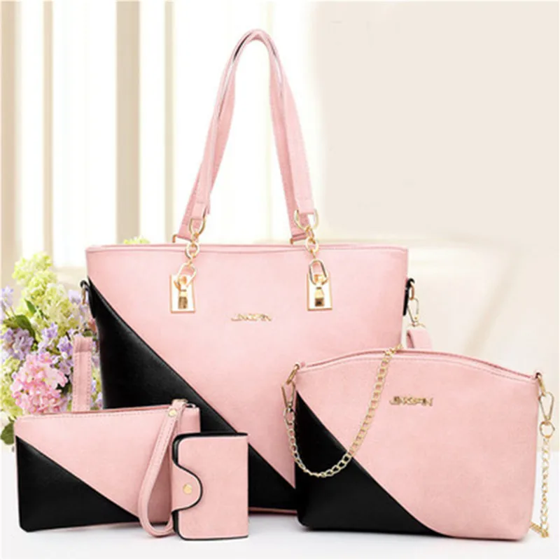 Women's Bag Composite Bag 4 Piece Set Handbag PU Leather Shoulder Messenger Bags Composite Bags Luxury Tote Bag High Quality