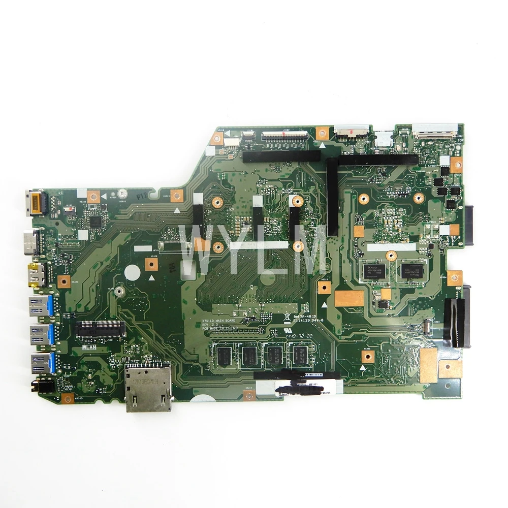Материнская плата X751LJ 4 Гб ОЗУ I7-5500CPU REV 2 3 для ASUS A751L R752LA R752LD X751LN X751LD материнская