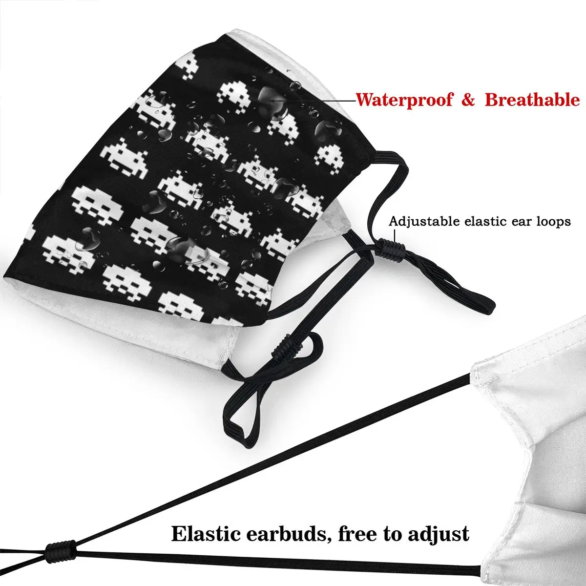 Маска Mascarilla маска Тканевые маски для лица ретро-маска видеоигр закрытие рта