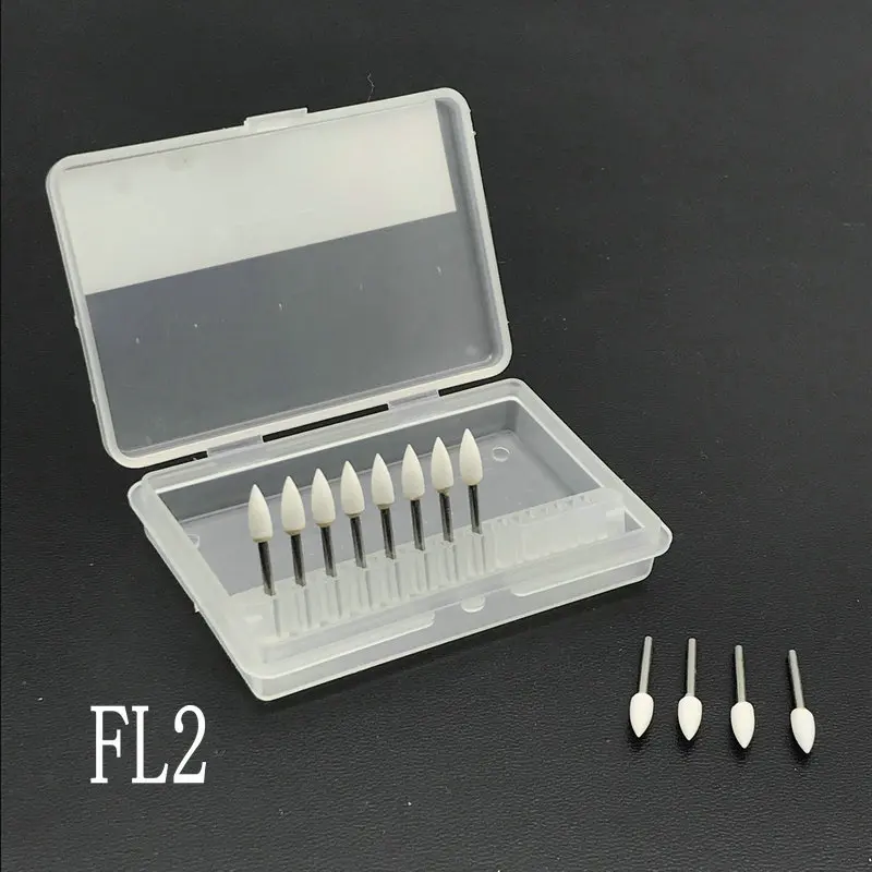 12 шт./упак. зубной Полировочный камень фарфоровая смола Φ Burs FG конусное пламя