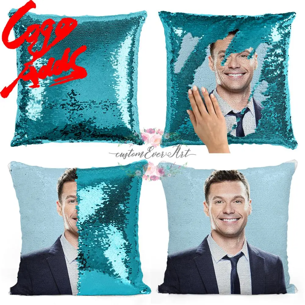 

Ryan Seacrest sequin pillow | sequin Pillowcase | Two color pillow | gift for her | gift for him | pillow | magic pillow