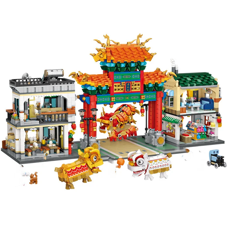 Лоз мини блоки Китайская традиционная культура весенний фестиваль/Новогодний