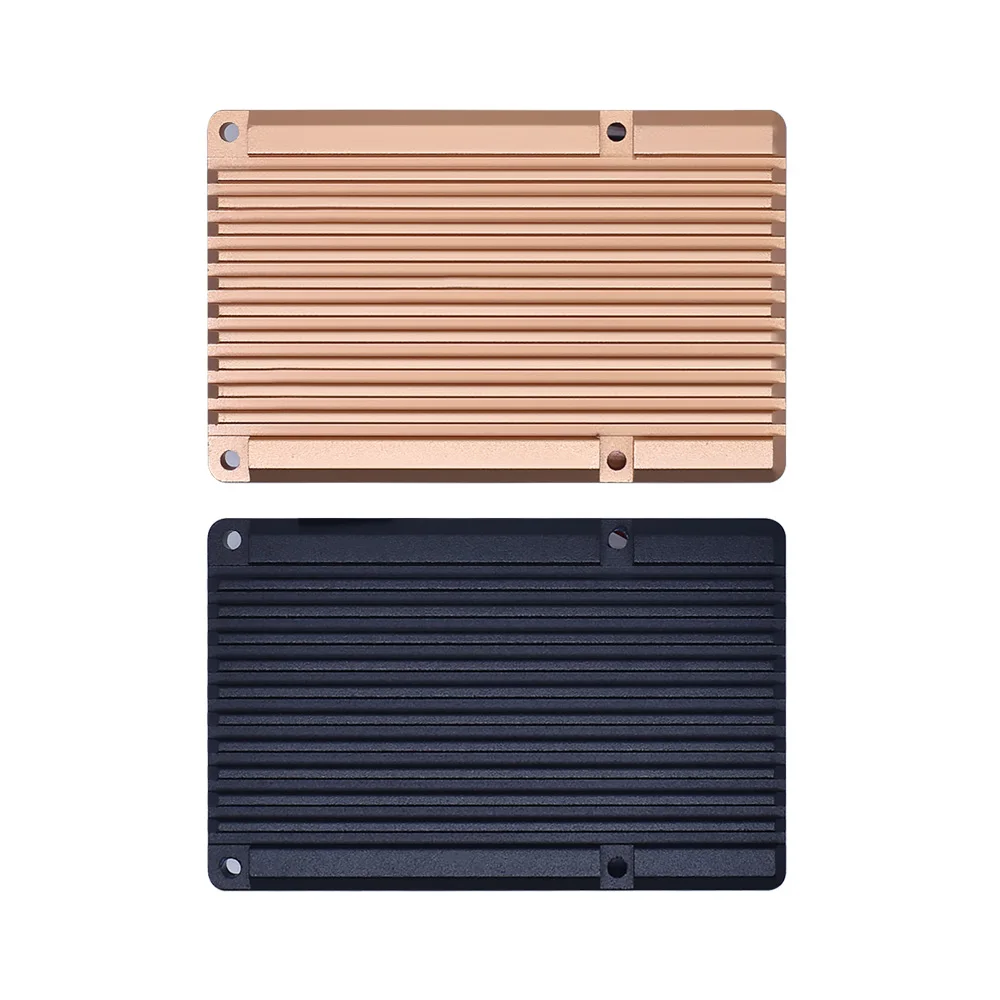 Алюминиевый Чехол для Raspberry Pi 4 с двойным охлаждающим вентилятором черный корпус
