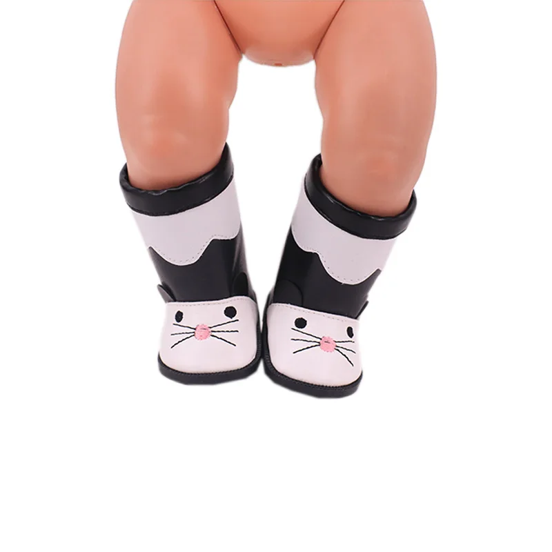 Красивая обувь для кукол 7 см кожаная ручной работы подходит 18-дюймовых