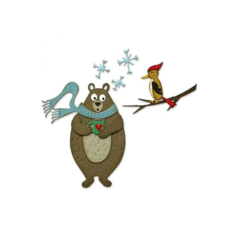 

Форма для резки металла «зимой Медведь», «сделай сам», альбом для скрапбукинга, украшение для карточек, ремесло, тиснение, форма для резки