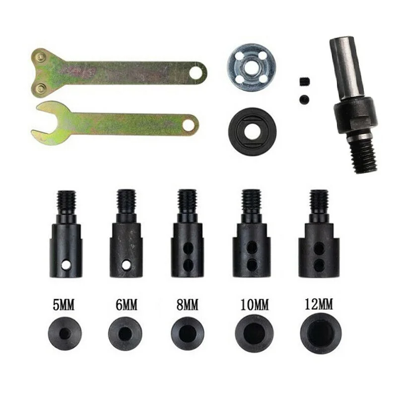 

5/6/8/10/12mm Drill Conversion Angle Grinder Connecting Rod For Cutting Disc Polishing Wheel Metal Handle Bracket Adapter