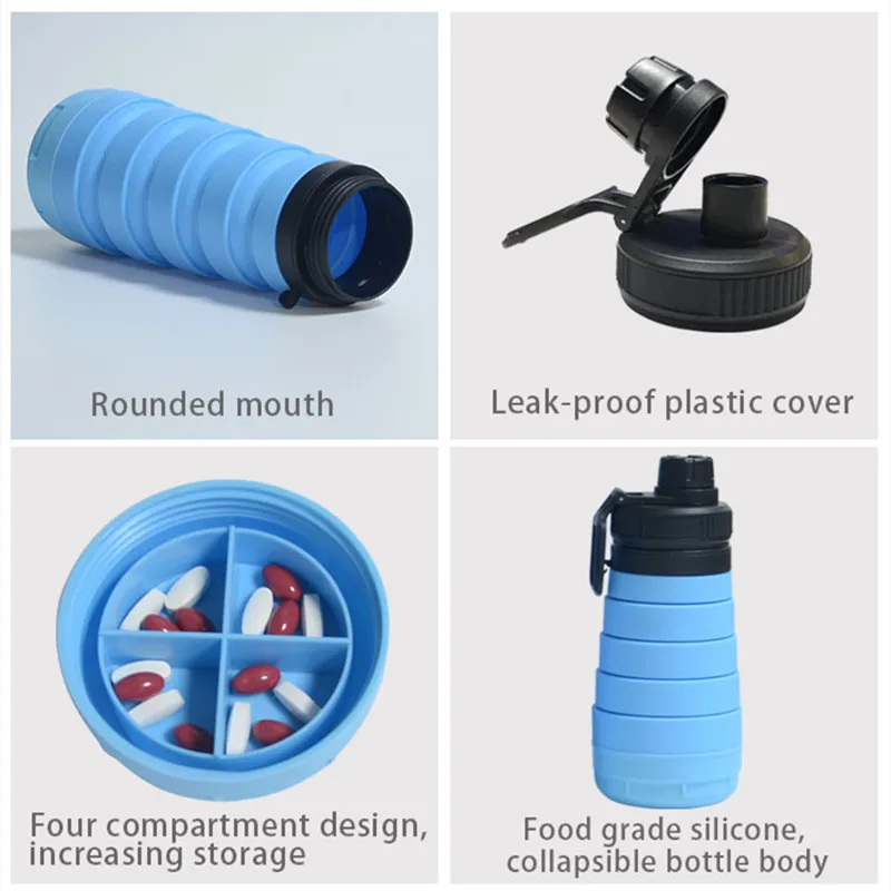 Новая силиконовая складная чашка телескопическая для воды чайная кофейная