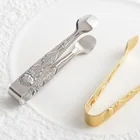 Пинцет из нержавеющей стали с узором розы, миниатюрный зажим для еды, кубиков льда, десертов, салатов, хлеба, инструмент для барбекю