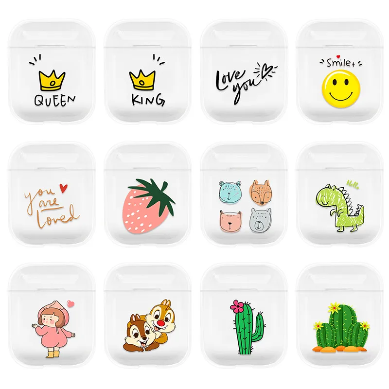 Для Apple Bluetooth гарнитура airpods защитный чехол PC Прозрачный жесткий корпус анти капля