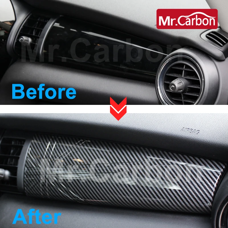 Стайлинг интерьера автомобиля карбоновый стикер для украшения приборной панели