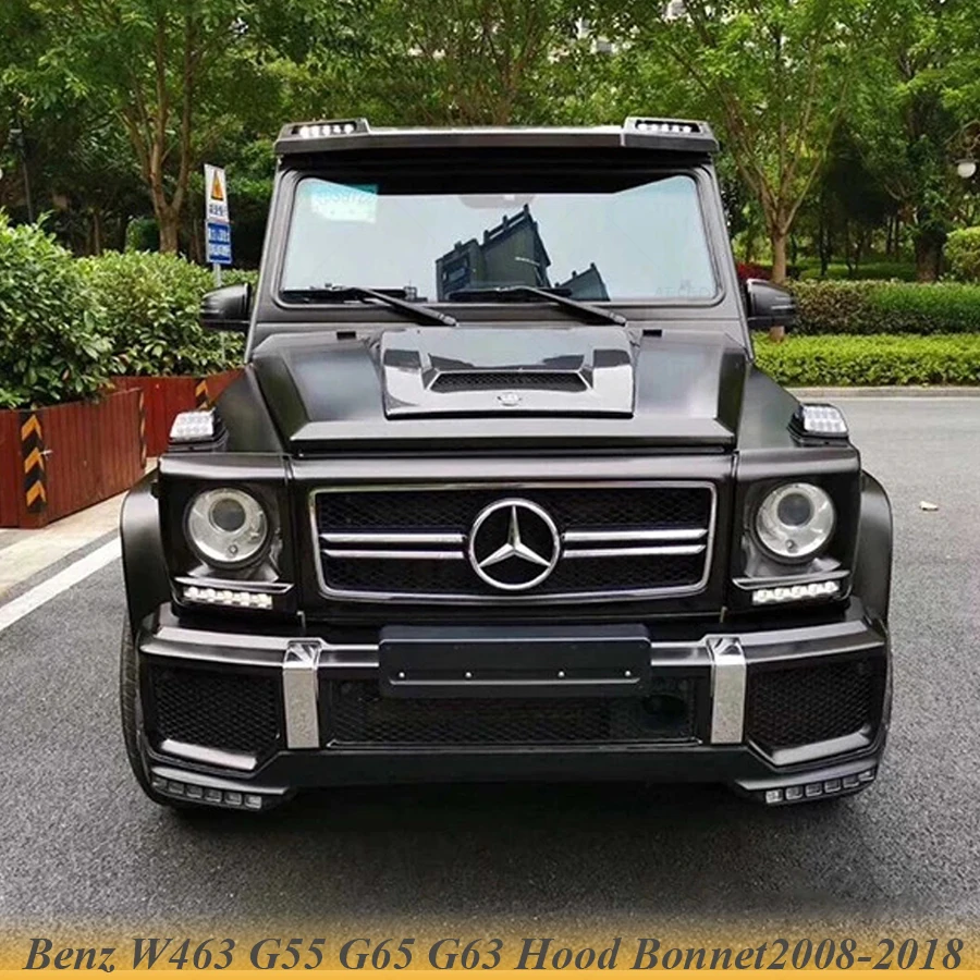 W463 G Class B Style Carbon Fiber Engine Hood Bonnet Vents Car Styling For Benz W463 G55 G65 G63 Brabus Wagon Car Body Kit 08-17