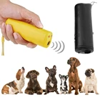 Отпугиватель собак, светодиодный ультразвуковой прибор для дрессировки собак, с стопором, без аккумулятора, 3 в 1