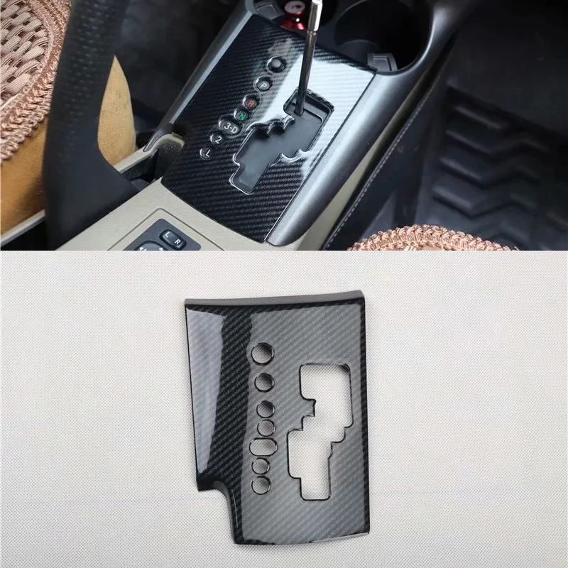 

For TOYOTA RAV4 2009-2012 Left Hand Drive 1PC Carbon Fiber ABS Car Gear Shift Knob Frame Cover Trim Car Styling