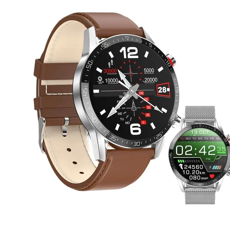 Смарт-часы L13 мужские с ЭКГ + ППГ водонепроницаемые Модные Фитнес-трекеры