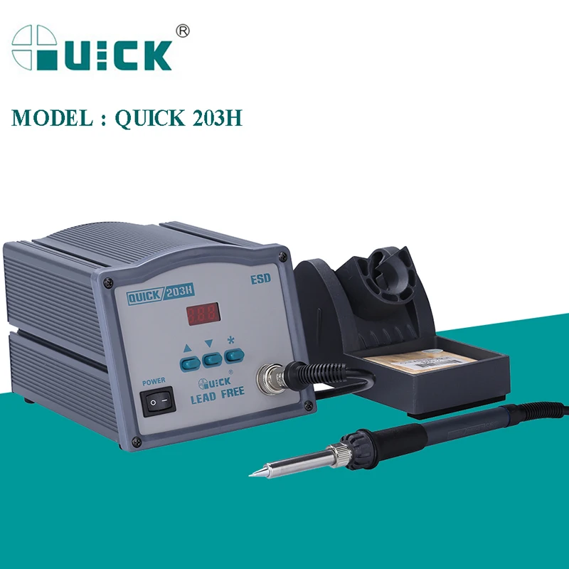 

QUICK 203H 110V/220V Adjustable Temperature SMD Intelligent Lead-Free BGA Rework Machine High Frequency Soldering Station 90W
